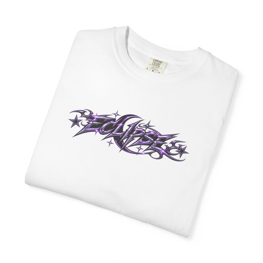Graffiti Star Script T-Shirt — Purple Tribal Streetwear Tee