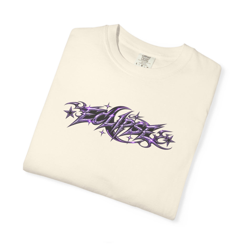 Graffiti Star Script T-Shirt — Purple Tribal Streetwear Tee