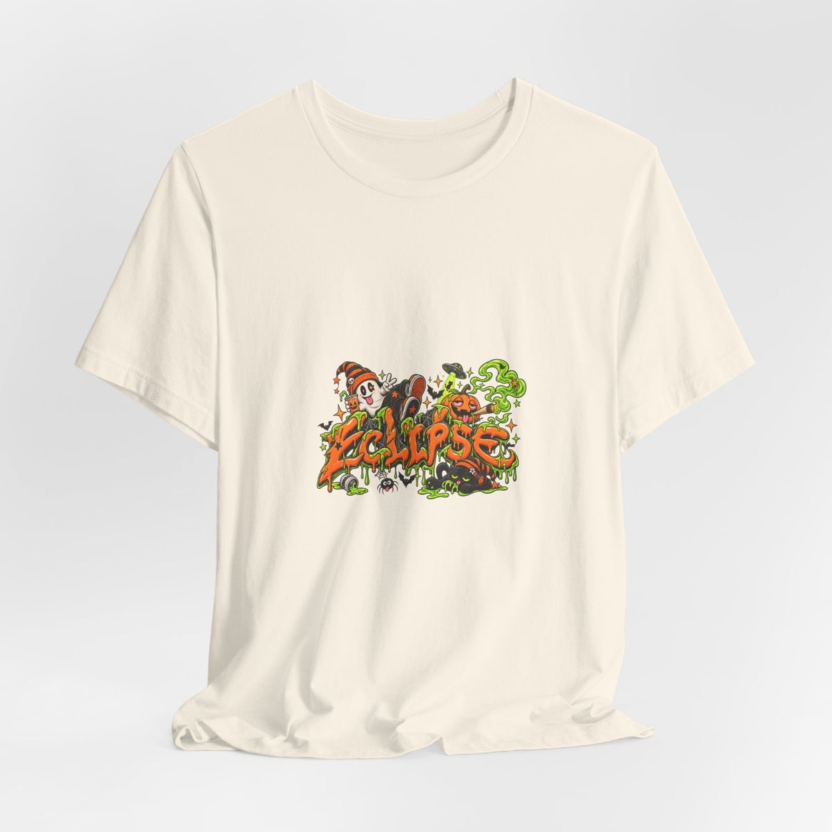 Eclipse Skateboard Graphic Tee — Retro Skate Horror Design