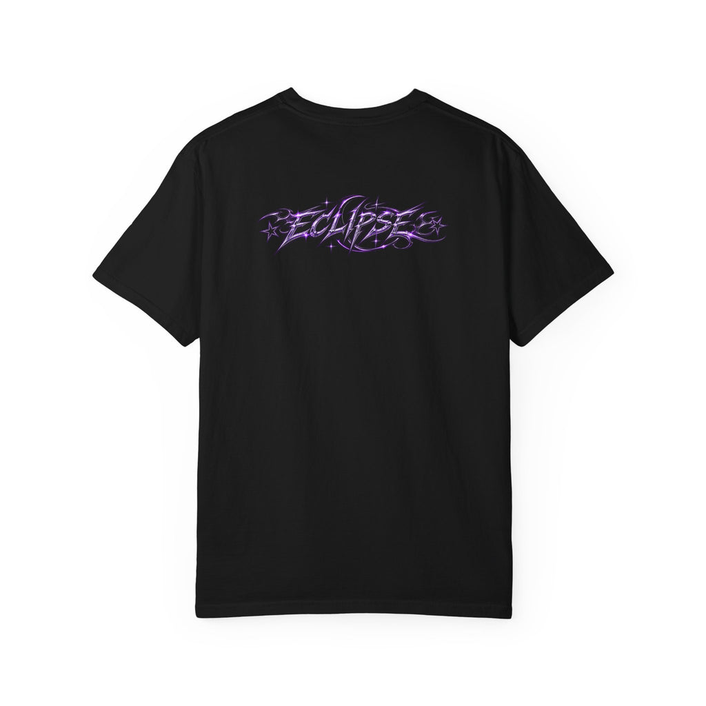 Graffiti Star Script T-Shirt — Purple Tribal Streetwear Tee