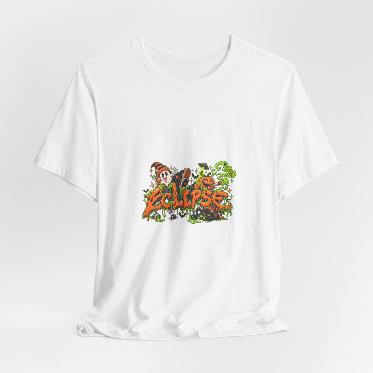 Eclipse Skateboard Graphic Tee — Retro Skate Horror Design