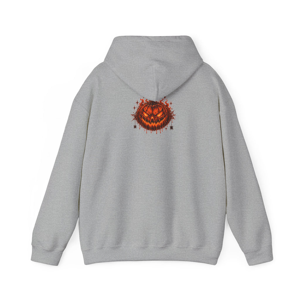 Halloween Pumpkin Horror Hoodie — "Eclipse" Graphic Hooded Sweatshirt