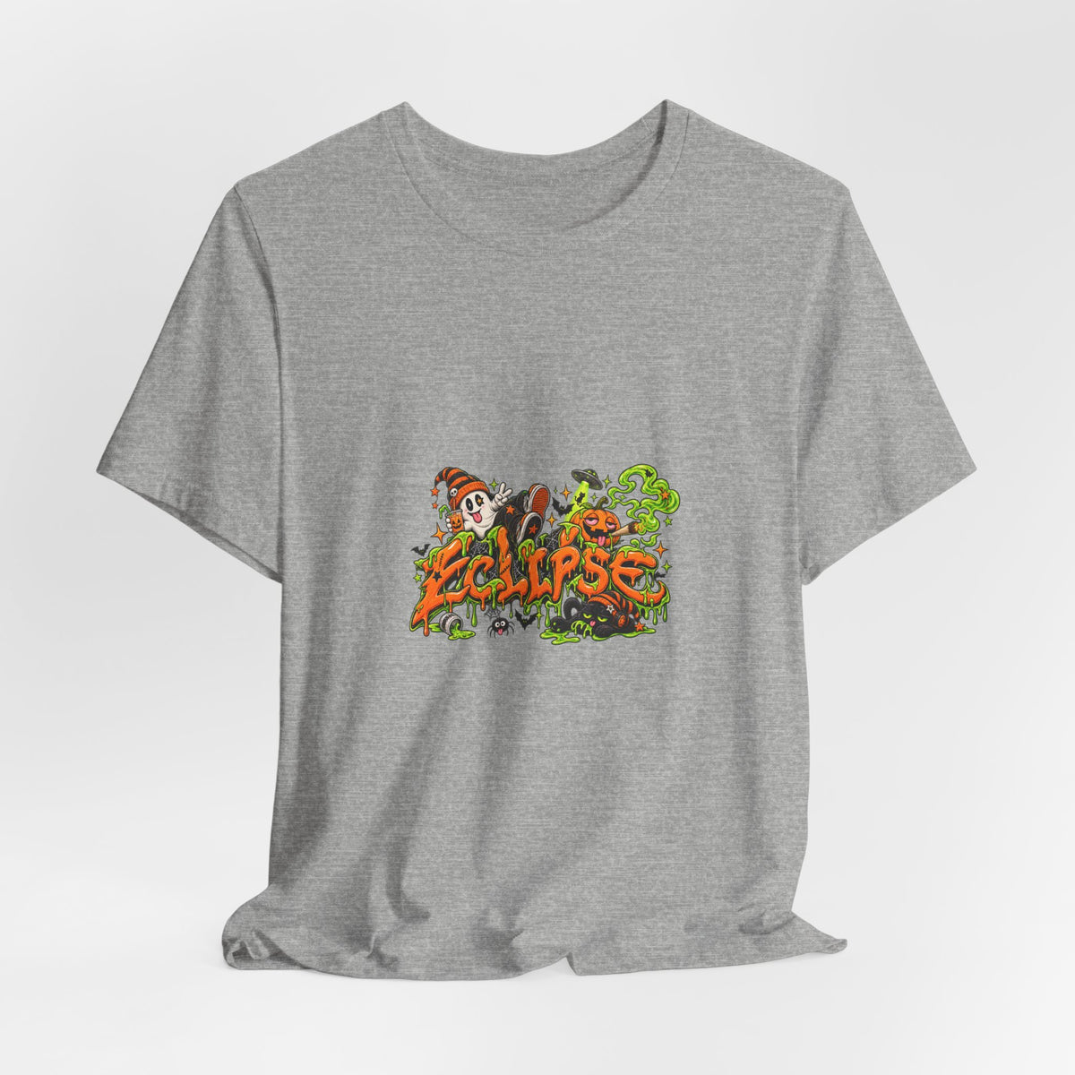 Eclipse Skateboard Graphic Tee — Retro Skate Horror Design