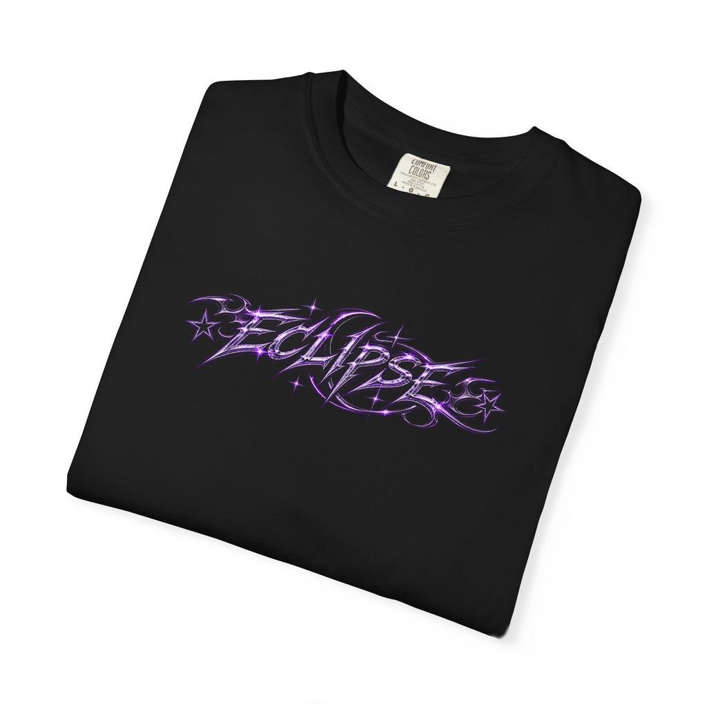Graffiti Star Script T-Shirt — Purple Tribal Streetwear Tee