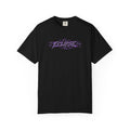 Graffiti Star Script T-Shirt — Purple Tribal Streetwear Tee