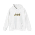 Starry Script Hoodie — Gold Sparkle Graphic Pullover