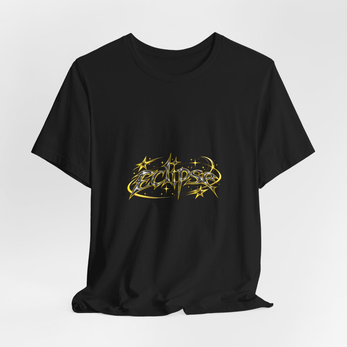 Eclipse Metal Logo Tee — Graphic Short Sleeve T‑Shirt